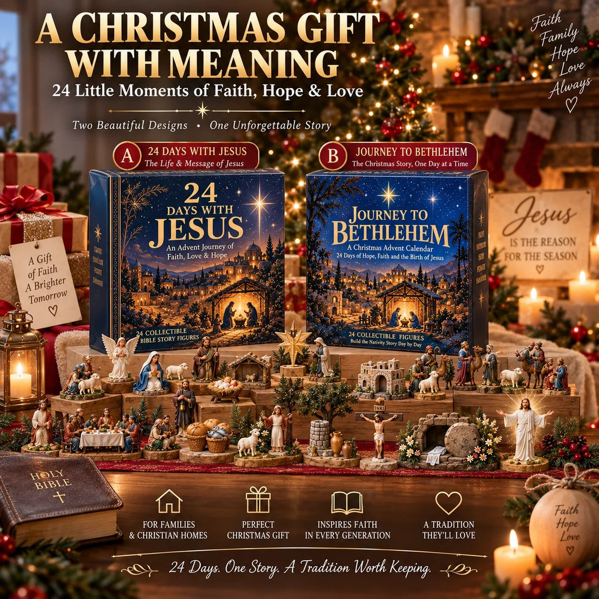 🔥HOT SALE🔥24 Days. 24 Biblical Moments-One Story That Changed the World