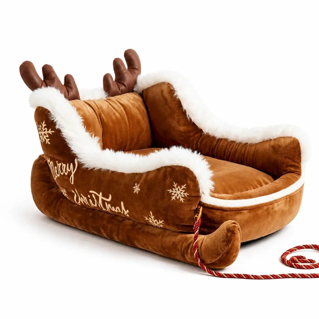 π Santa Paws Christmas Dog Beds β Cozy Festive Sleigh & Holiday Pet Beds