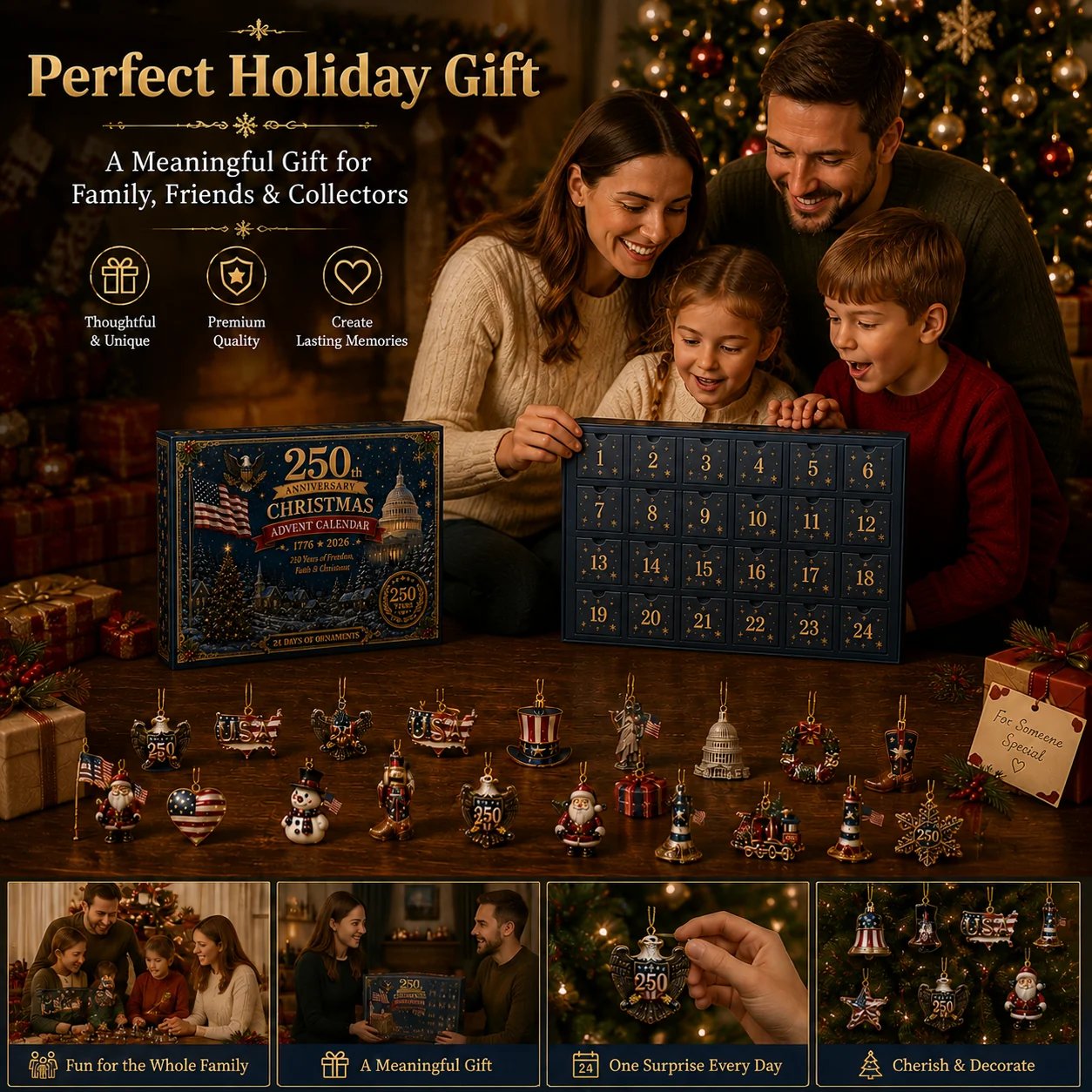 ๐๐บ๐ธ 250th Anniversary Christmas Advent Calendar - โBuy 2 Free Shipping