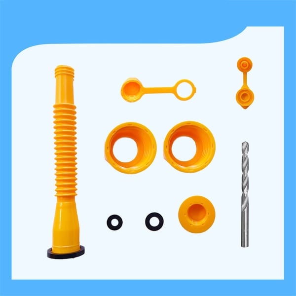 ๐ฅ Universal Gas Can Spout Replacement Kit โ Flexible Leak-Proof Nozzle, Fits 1โ10 Gal Cans