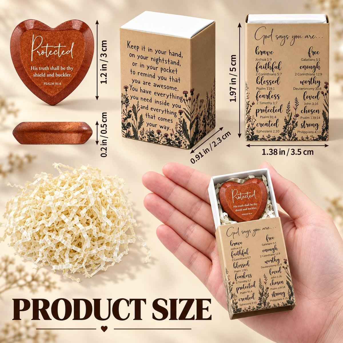 π₯ LAST DAY 49% OFF - βοΈ Christian Pocket Hearts Gift Set β 12 Faith-Filled Keepsakes of Love & Encouragement π