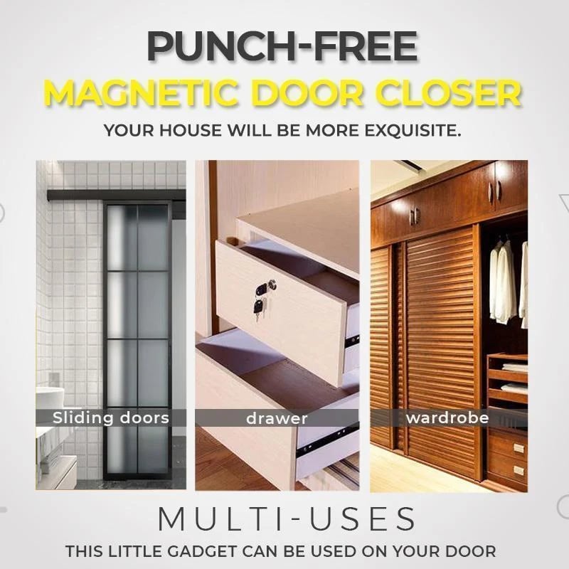 Magnetic Door Closer Without Perforations