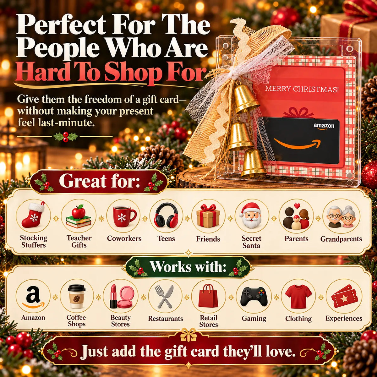 💯🔥 50% OFF -🎄Christmas Gift Card Keepsake Frame