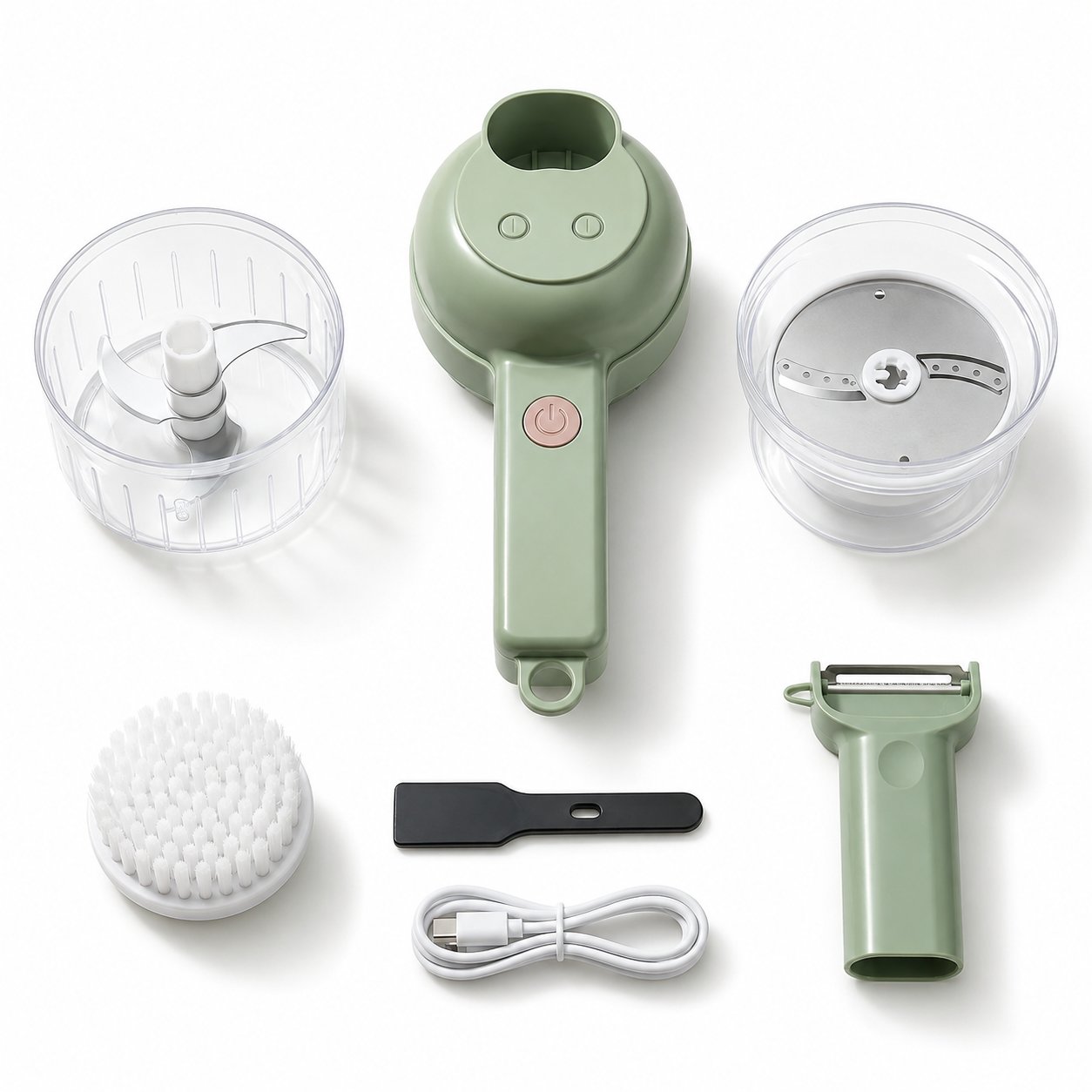 4-in-1 Cordless Handheld Food Processor & Slicer