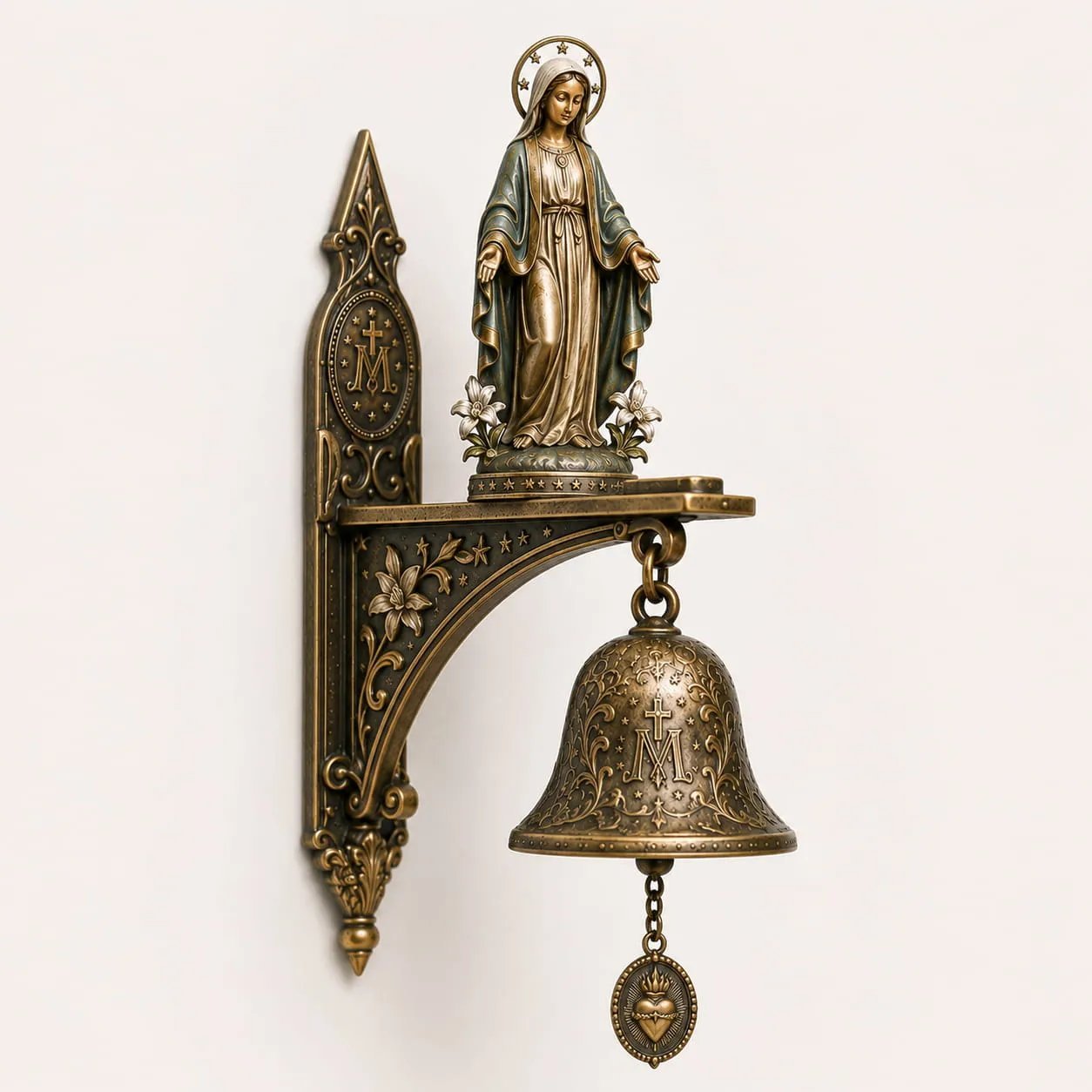 Our Lady of Grace Miraculous Medal Wall Bell
