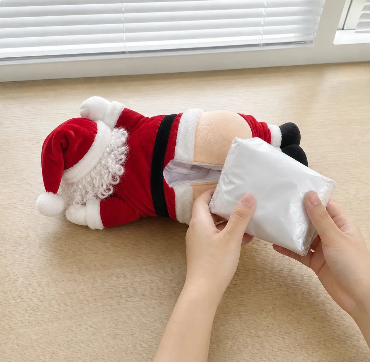 Plush Santa Tissue Holder