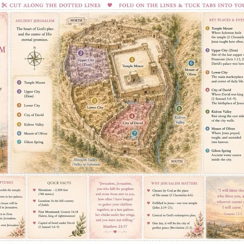 πβοΈBible Study Tip-In Maps β Visual Scripture Maps for Deeper Bible Study & Journaling
