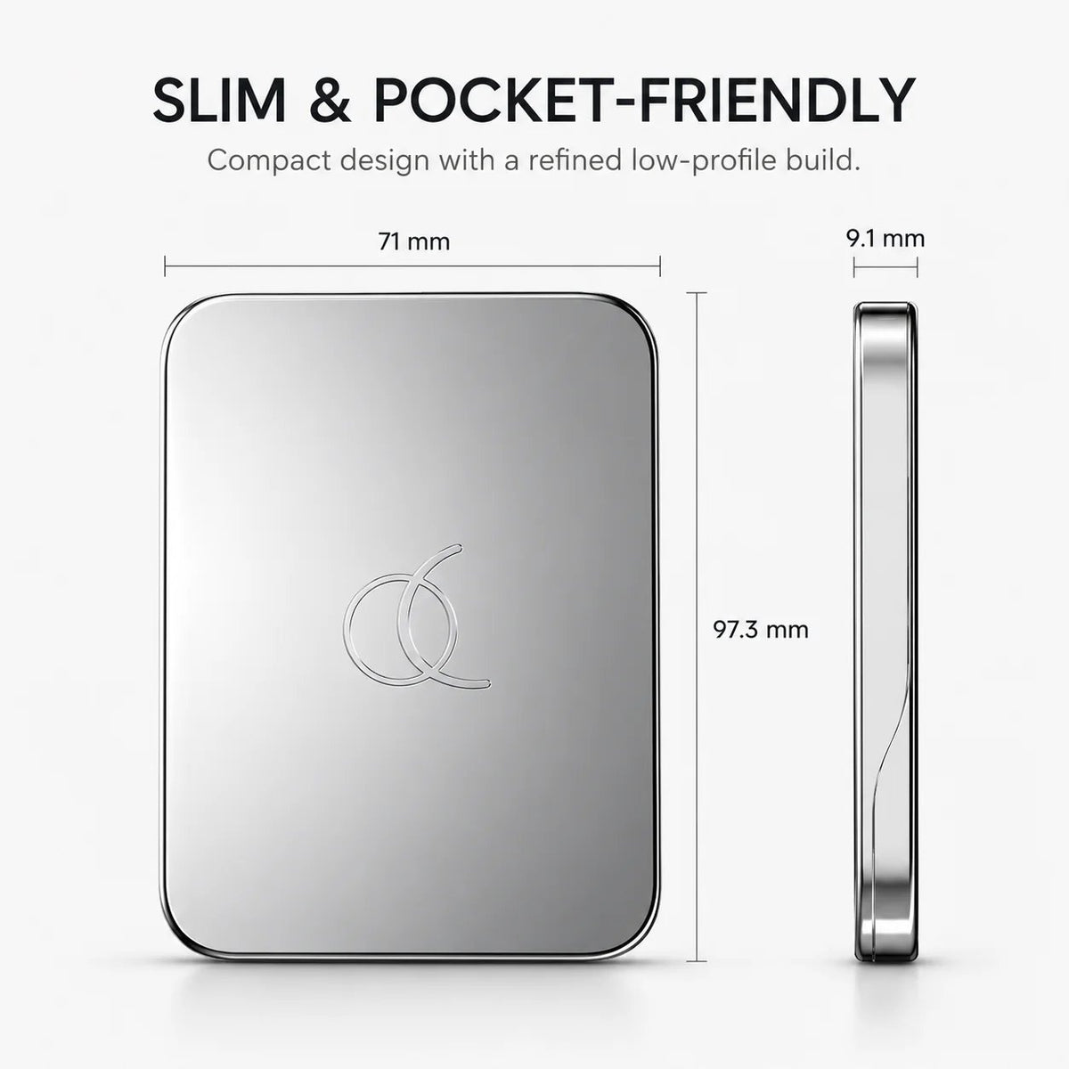 🧲 Slim Magnetic Metal Wallet | Quick-Access Card Holder