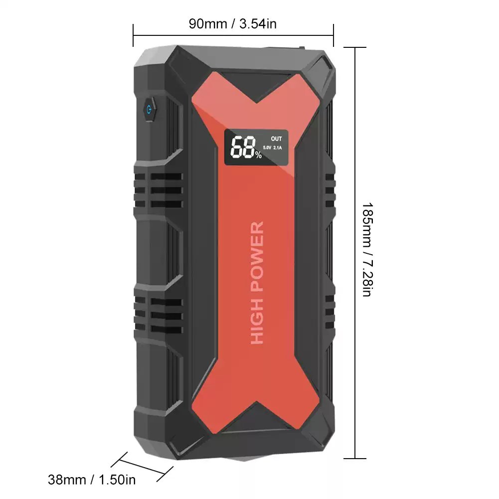 π Car Battery Jump Starter β Portable Power Bank with USB Fast Charger & LED Flashlight π