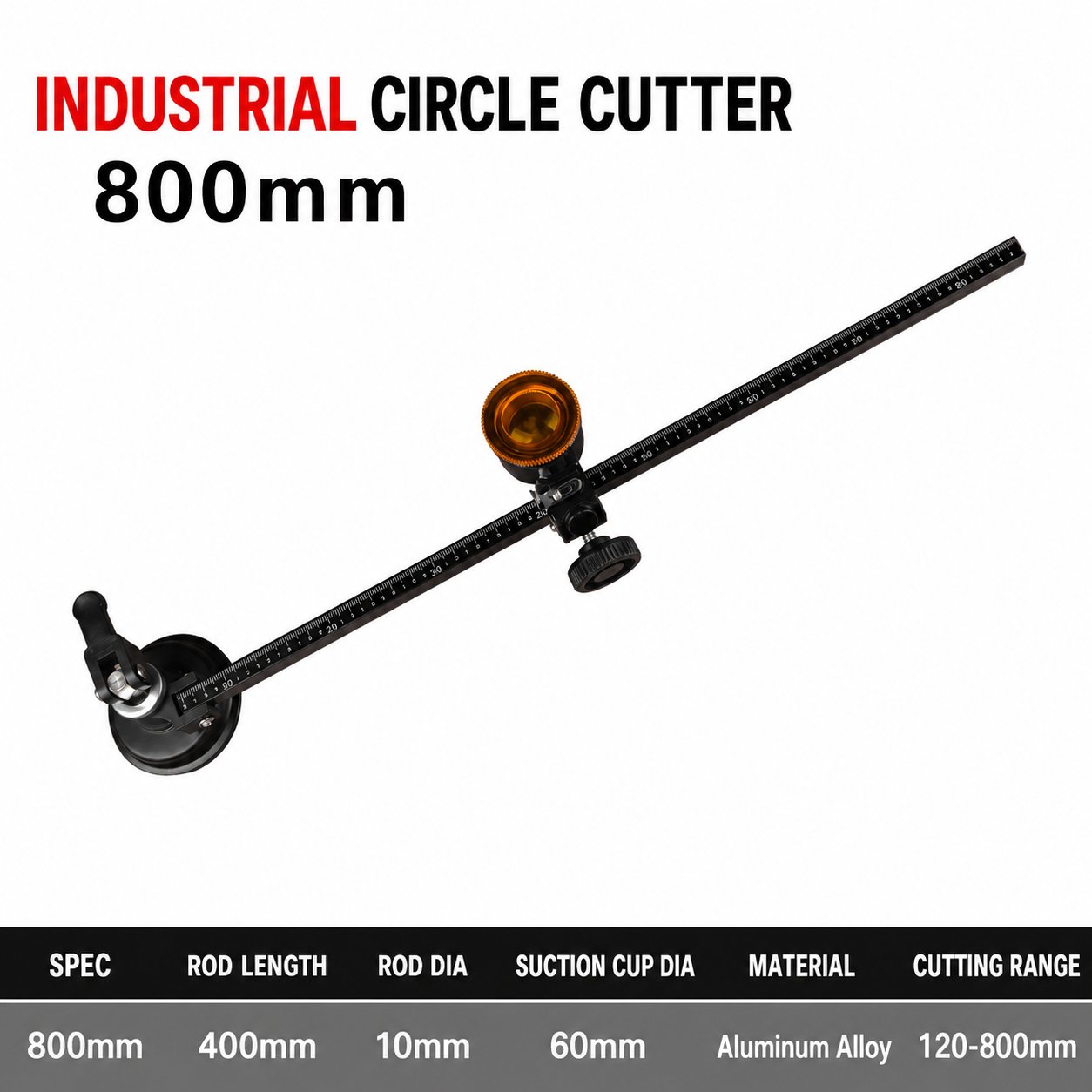 Glass Circle Cutter Tool for Tiles and Ceramics with Adjustable Features