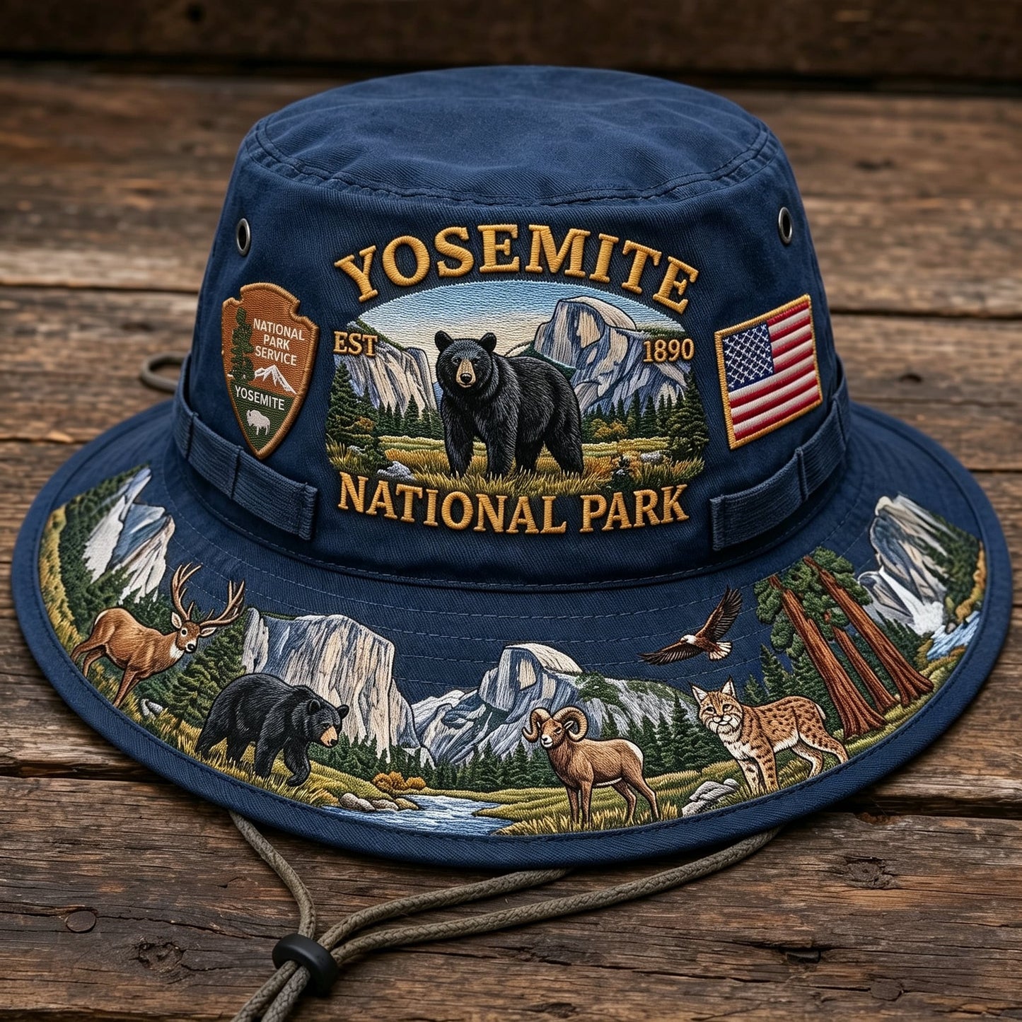 🇺🇸 Last Day Promo: 49% OFF 🐻 -Yosemite National Park Adventure Boonie Hat