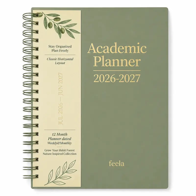 🧑🏫📔Shuttle Art Academic Year Planner | July 2026- June 2027, Growth Tree Design For School year(📦Buy 2 Free Shipping)