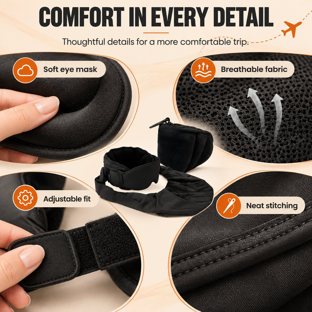 Integrated Travel Sleep Support Kit🧳——All-In-One Sleep Support for Head, Shoulders & Body