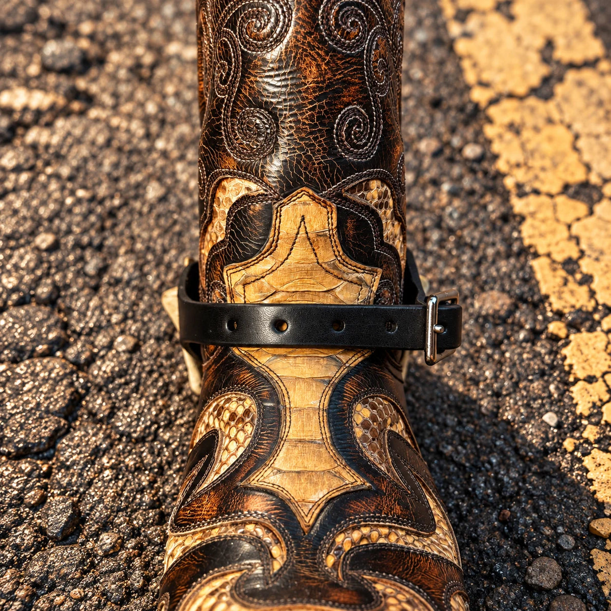 💀Handmade Human Jawbone-Inspired Cowboy Boot Spurs – 1 Pair (2 Pieces), Adjustable Leather Straps 🤠