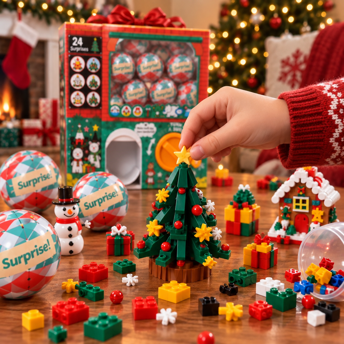 π
2026 Christmas Capsule Building Blocks, Surprise Mini Building Set