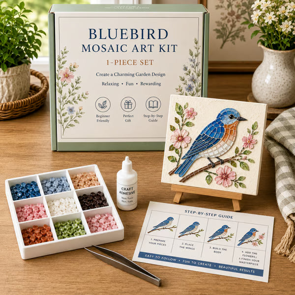 🔥LAST DAY 49% OFF - 🌿🐦 Garden & Woodland Mosaic Art Diy Kit | ✨Create a Charming Little Piece of Nature, One Tile at a Time!