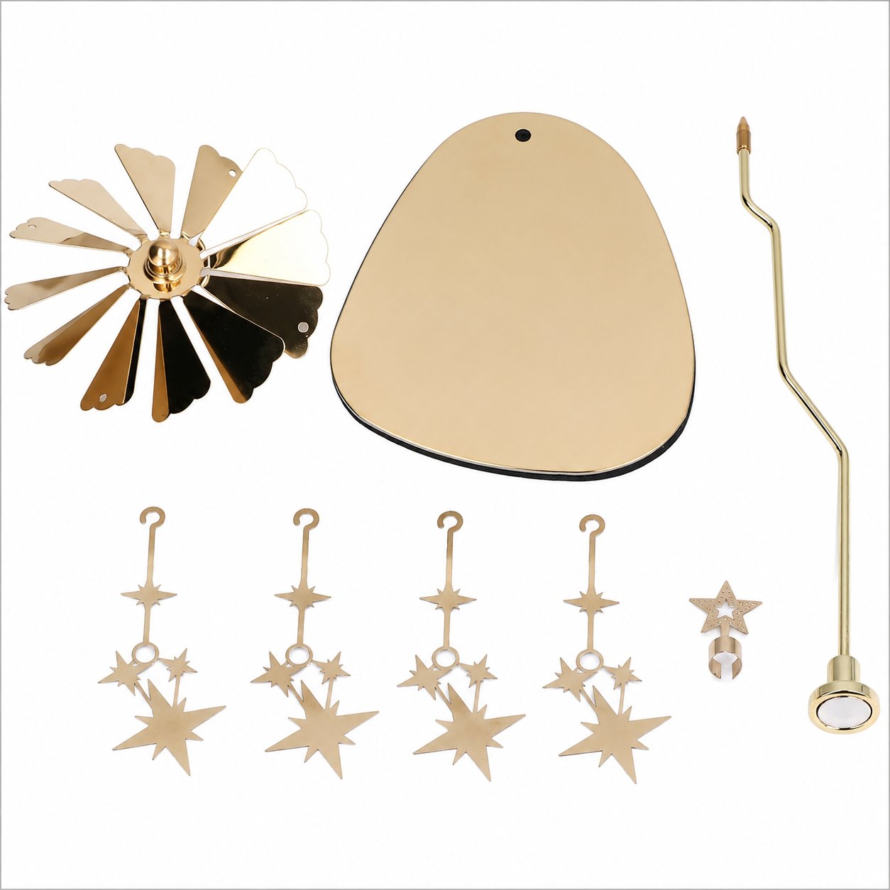 Gold Star Rotating Candle Holder | Heat-Powered Spinning Candle Carousel with Magnetic Base ✨🕯️