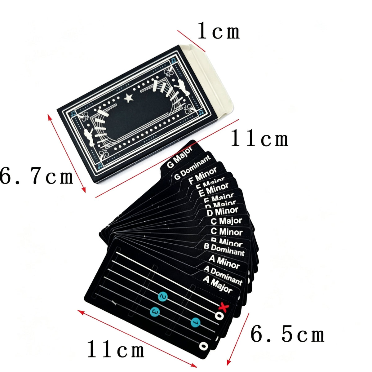 Guitar Chord Cards for Beginners(15 cards)