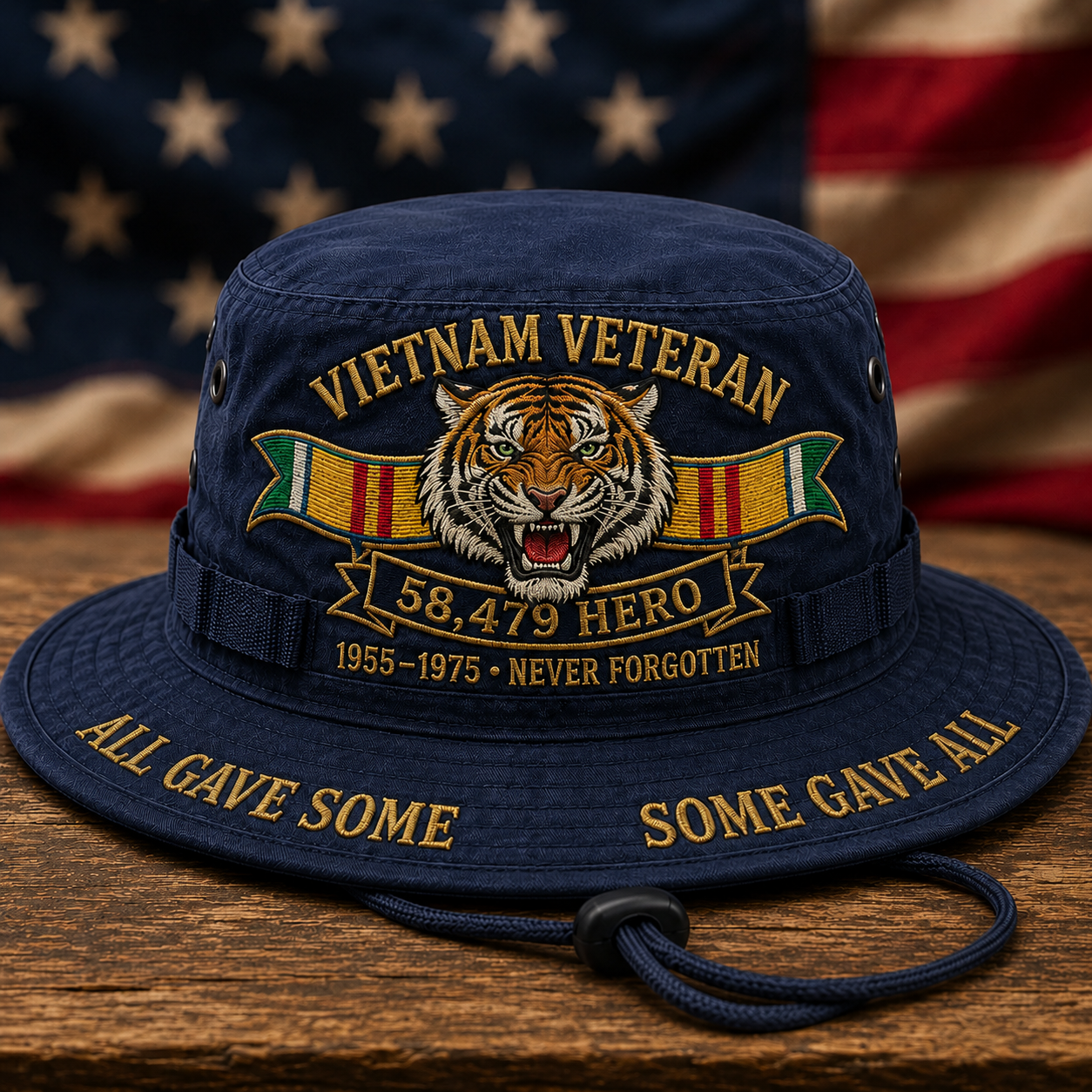 🔥 America 250th Celebration Sale: 50% OFF! 🎖️ Vietnam Veteran 58,479 Hero Boonie Hat
