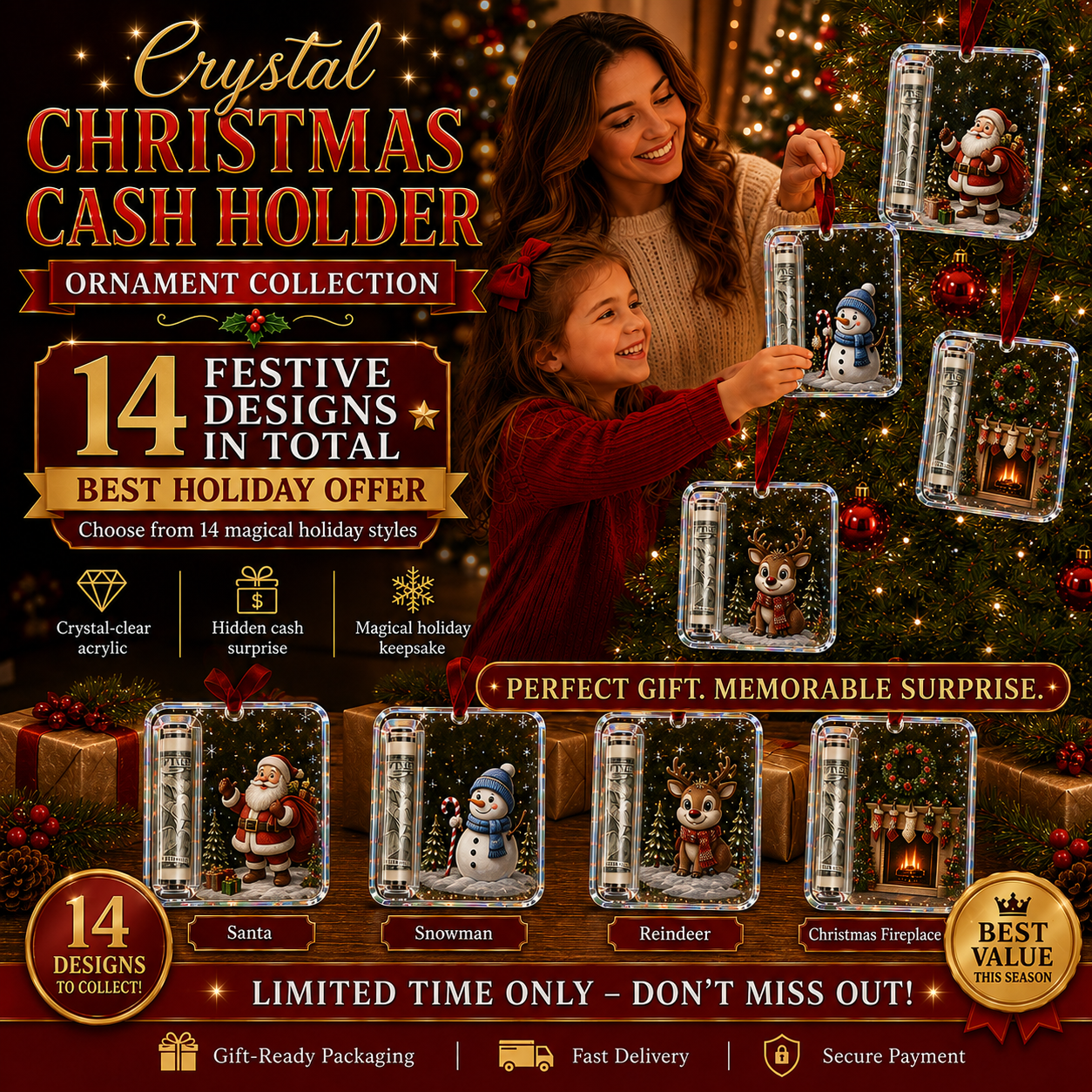 🎄Christmas Cash Gift Ornament- Make Cash Feel Like A Real Christmas Gift💵