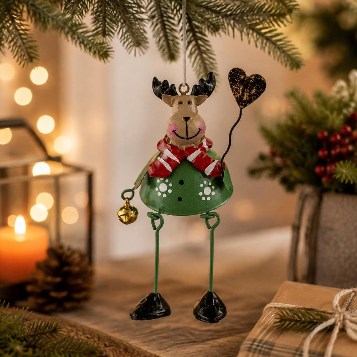 π¦β¨ Hand-Painted Metal Dangling Leg Christmas Ornaments