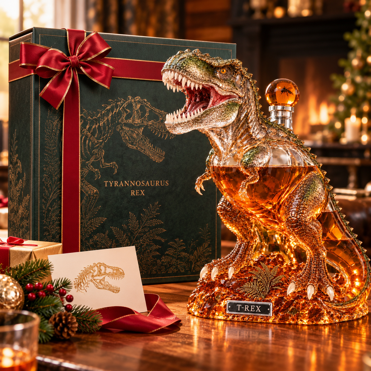 🦖T-Rex Glass Whiskey Decanter