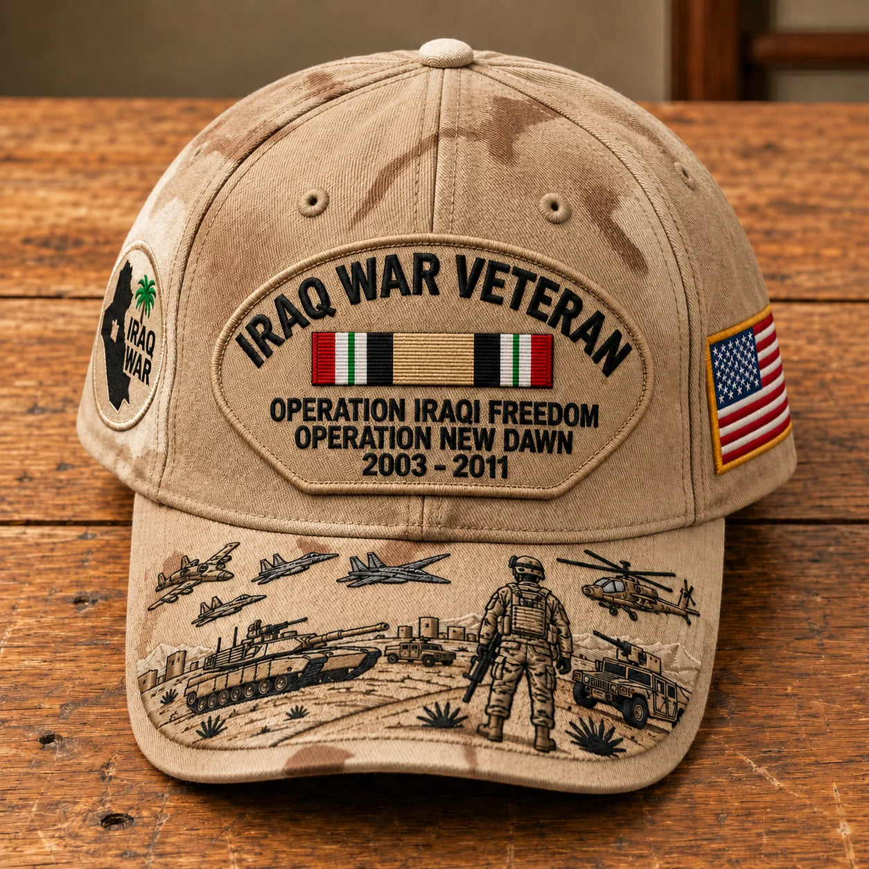 🇺🇸 Last Day Promo: 49% OFF 🎖️ - Iraq War Veteran Tribute Cap