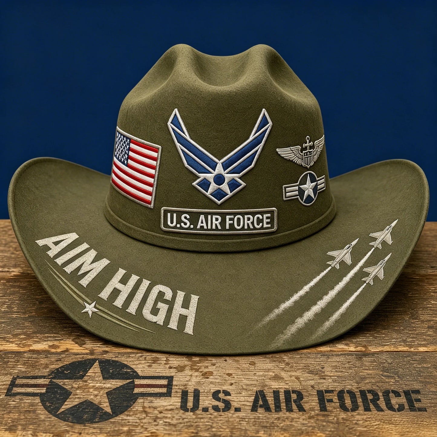 ✈️Last Day Promo: 49% OFF 🎖️ - U.S. Air Force Aim High Tribute Cowboy Hat