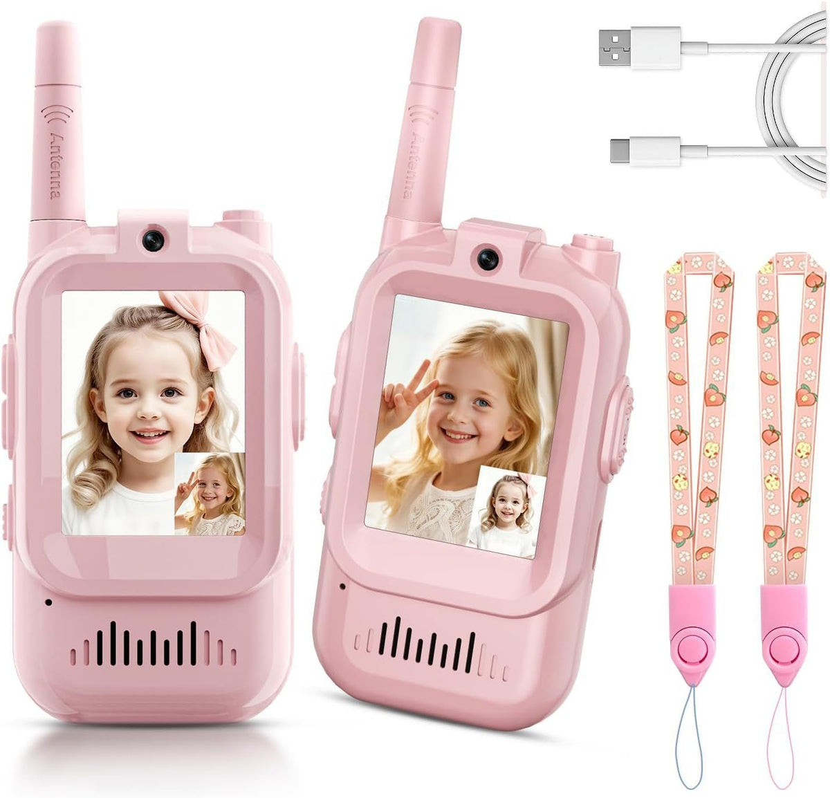 📱 Kids' Video Walkie-Talkie 2-Pack | Camera & Screen Radios