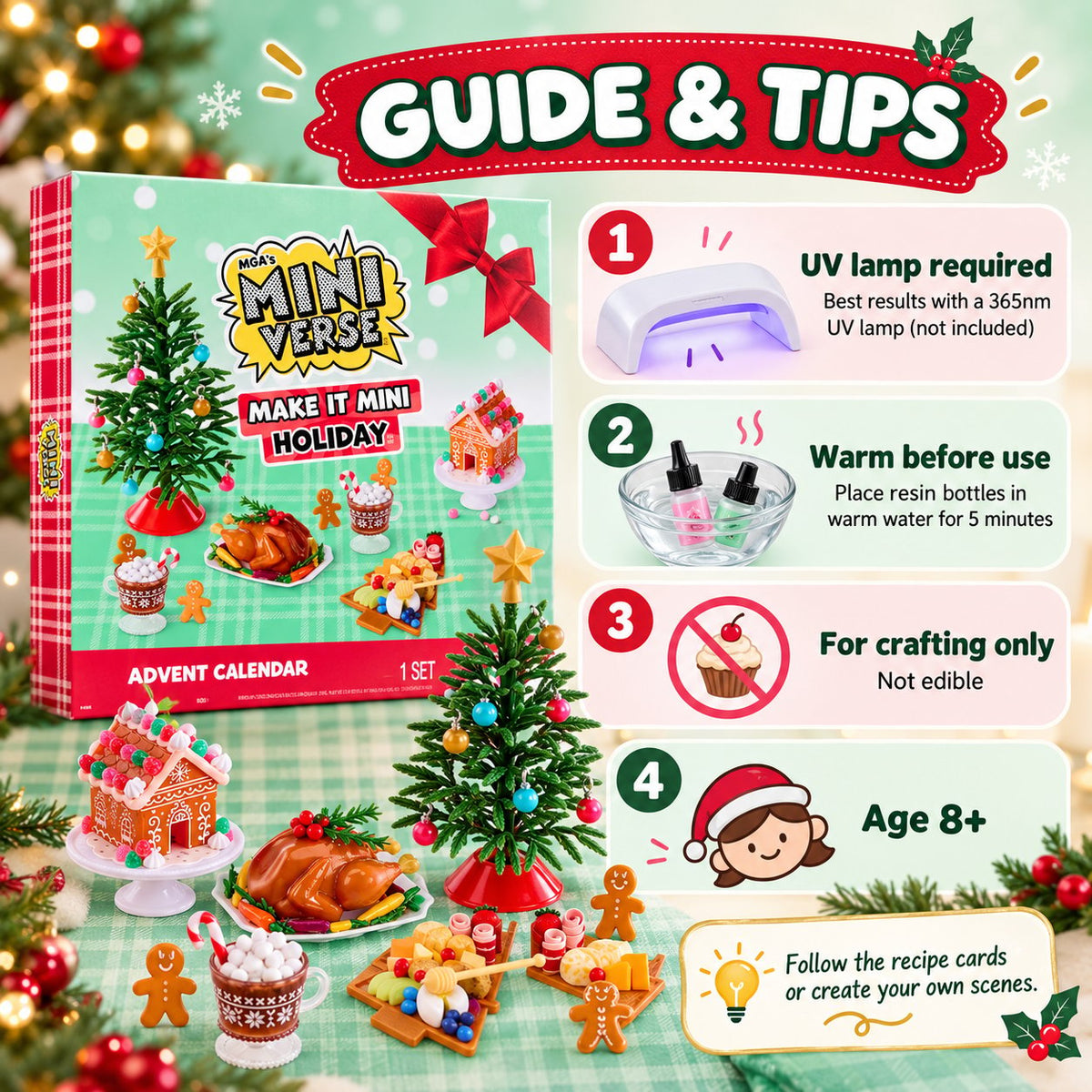 β° LAST DAY 49% OFF - π 24-Day Holiday Miniature Advent Calendar | Craft Your Magic