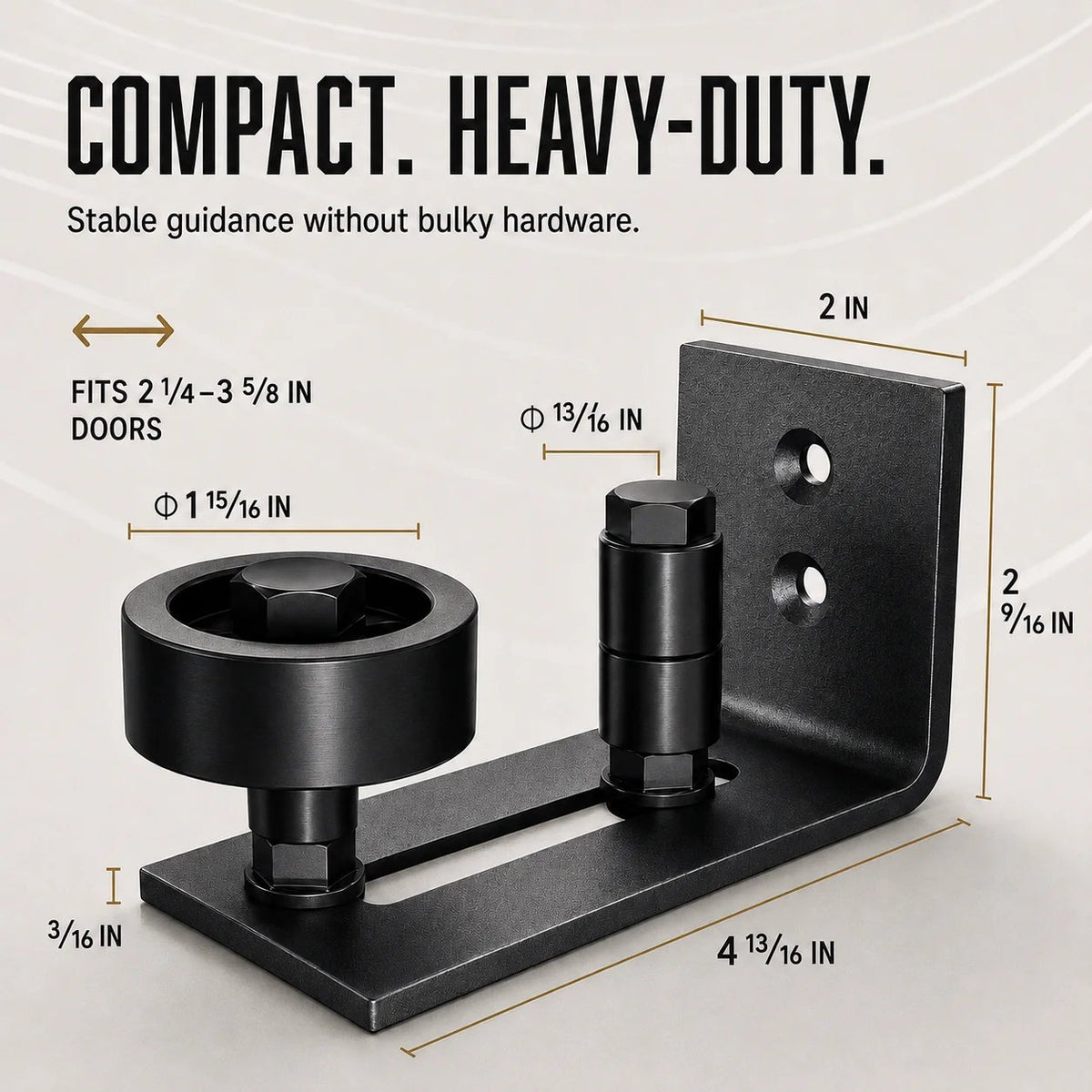 ๐ 8-in-1 Adjustable Barn Door Floor Guide โ Wall-Mount Stay Roller for Smooth, Stable Sliding