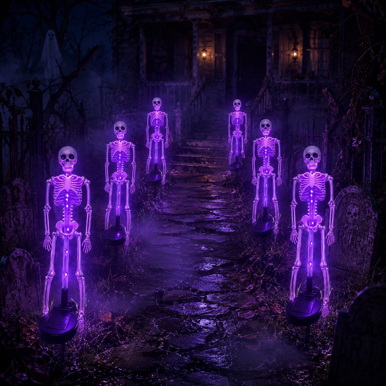 Solar Skeleton Yard Stake – Halloween Garden Light