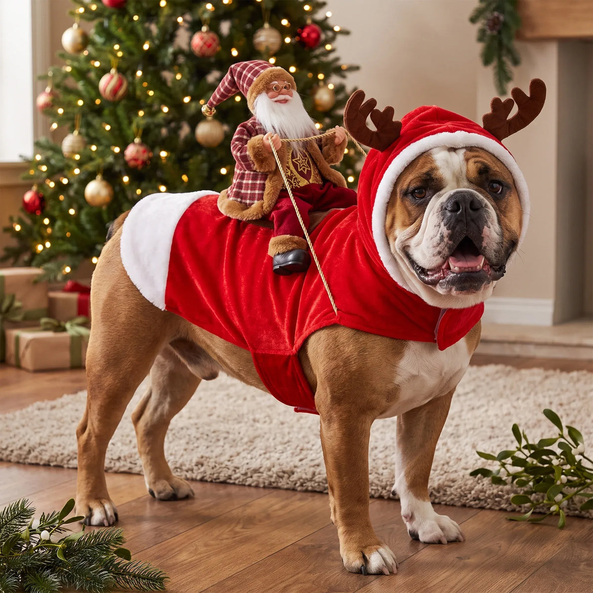 ⭐️🎅 SantaRider™ Christmas Dog Costume-Turn Your Dog Into Santa’s Funniest Christmas Ride! 🐶🎄