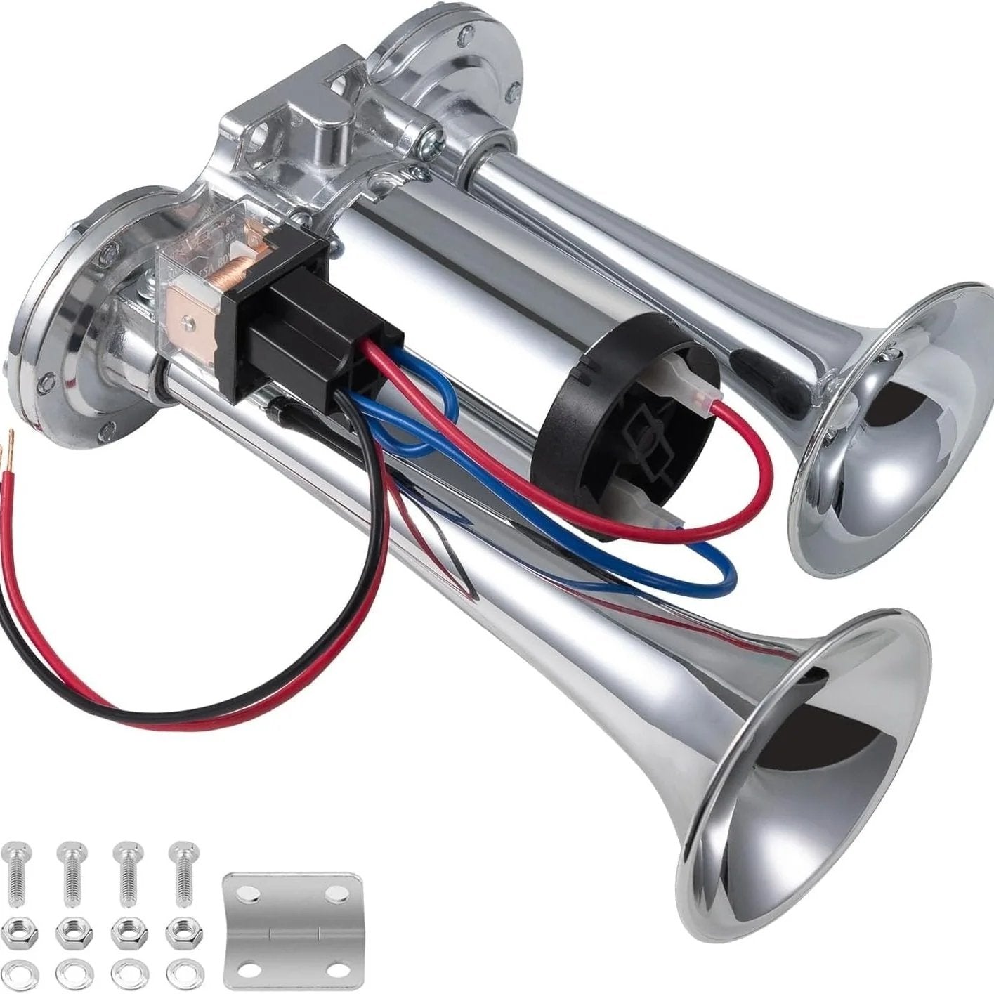 ππ§2026 Upgraded 12V Dual Air Horn Kit β 130DB Super Loud Dual Horn with Compressor for Cars, Trucks, SUVs, Boats & More