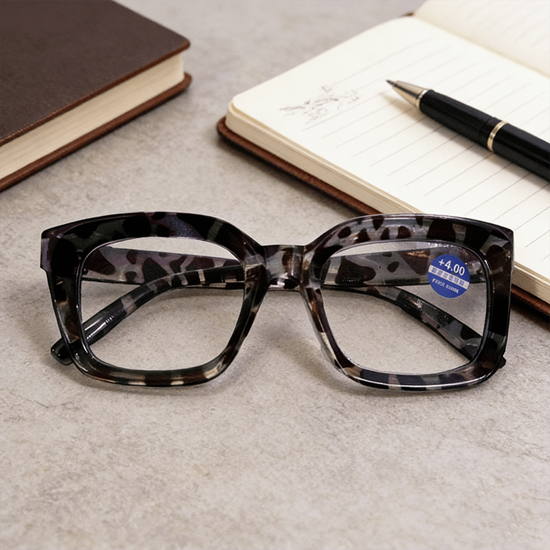 ✨👓Tortoiseshell Reading Glasses – Blue Light Blocking Oversized Square Readers