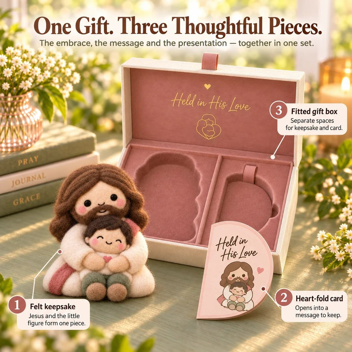 β³ Last Day 49% OFF β βοΈ Faith-Inspired Felt Keepsake Gift Set | 6 Meaningful Designs with Matching Message Card & Gift Box π
