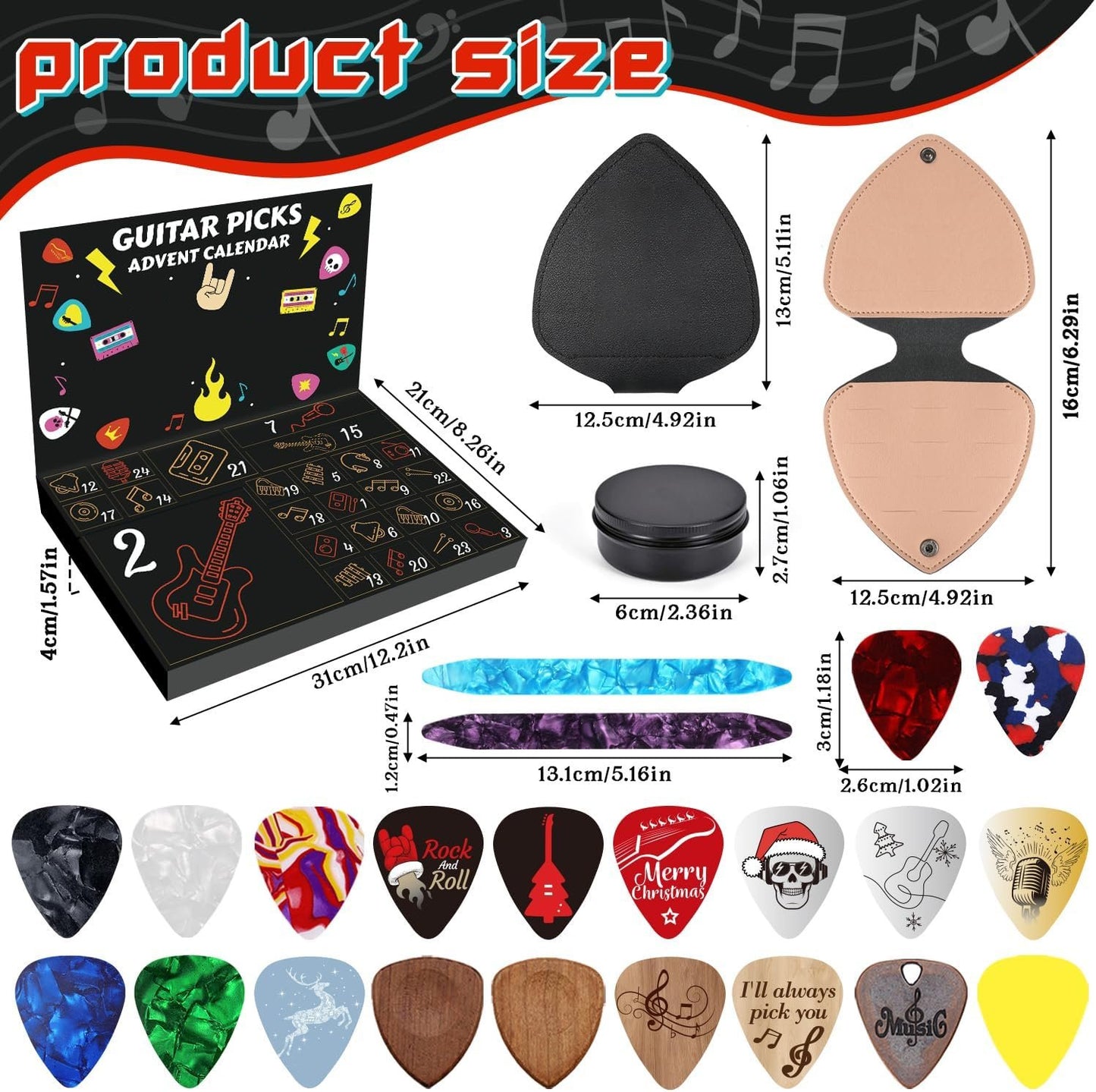 🎸 Guitar Picks Advent Calendar 2026 – 24 Musician Surprises