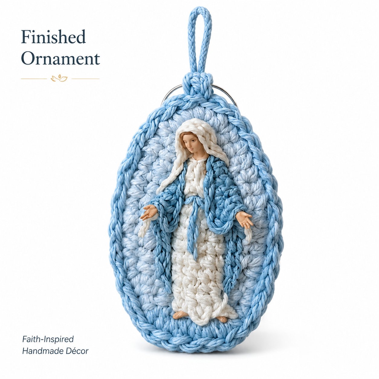 🙏 Limited-Time 50% OFF – DIY Crochet Virgin Mary Hanging Ornament Kit