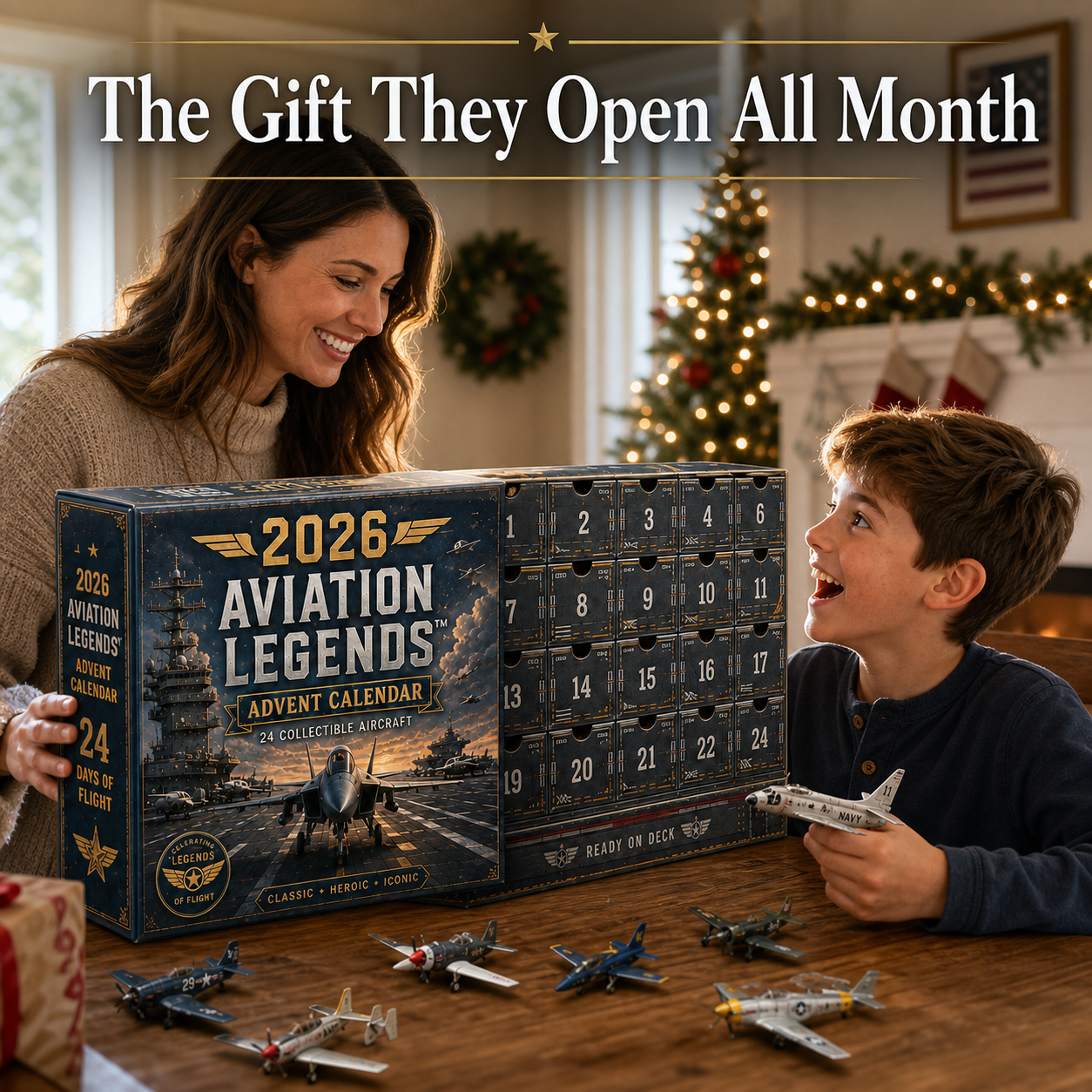 βοΈπ2026 Aviation Legends 24-Day Aircraft Advent Calendar β 24 Collectible Airplane Surprises for Aviation Fans