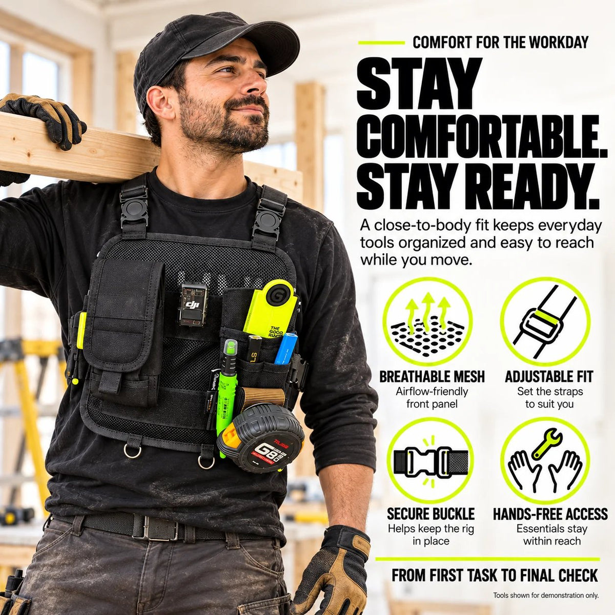 π οΈ Hands-Free Multi-Pocket Chest Tool Organizer β Keep Every Essential Within Reach