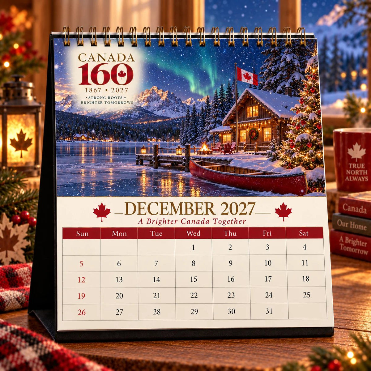 🍁Canada 160th Anniversary 2027 Desktop Calendar — A Year Across the True North📅