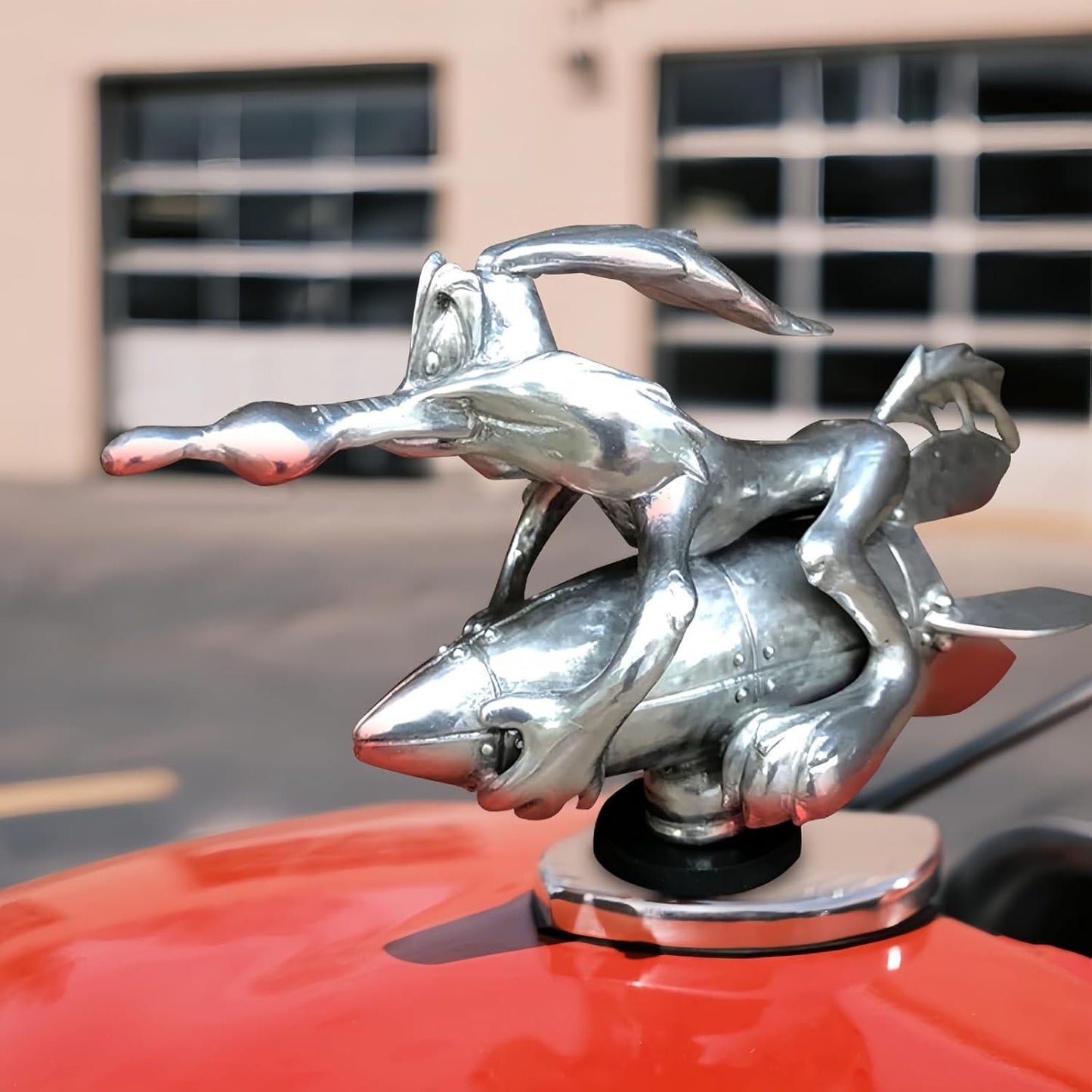 Chrome Angry Duck Hood Ornament โ Car & Desk Decor