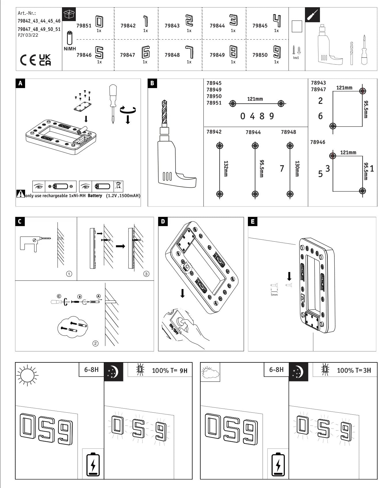 NordikHomeTM Solar House Number Lights