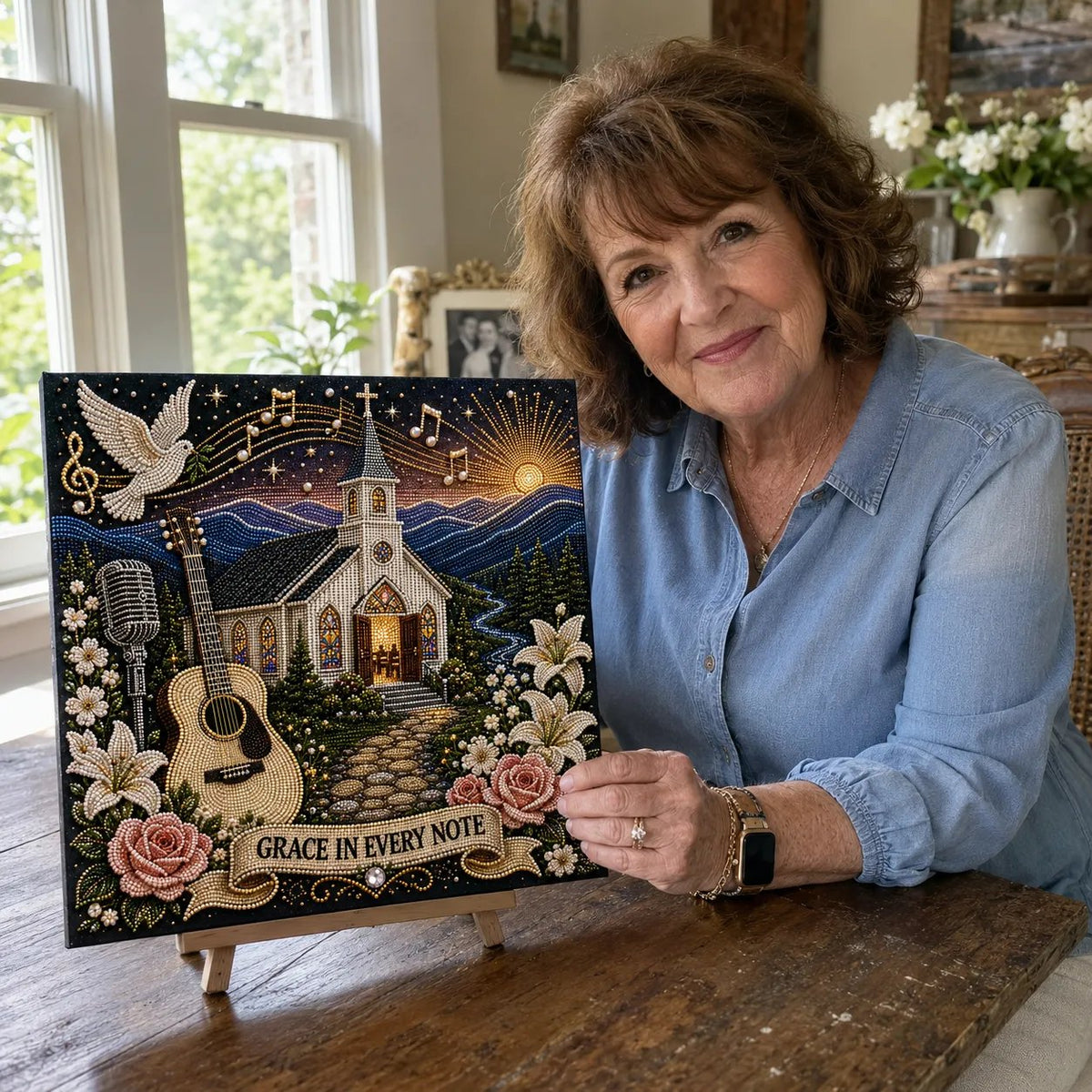 ๐ฅ LAST DAY 50% OFF โ ๐ค ๐ Premium 3D Pearl Country Music Tribute Art Kit | Luxury Flocked Canvas with Scratch-Resistant Non-Fading Acrylic Resin Pearls & Faceted Drills DIY Keepsake Decor ๐โจ