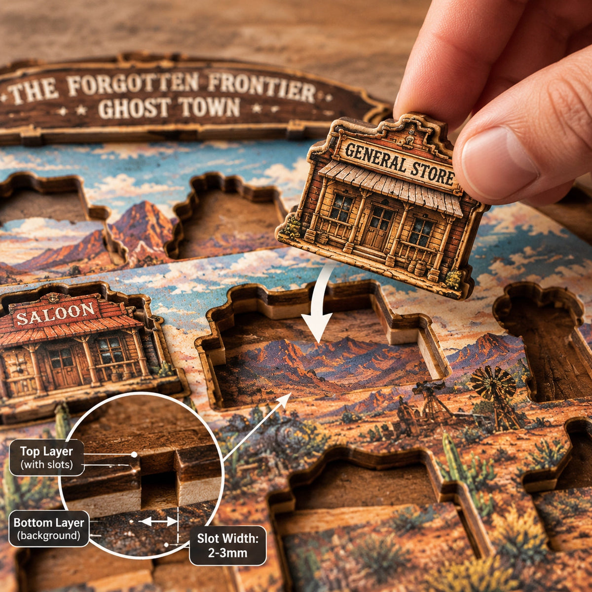 The Forgotten Frontier Ghost Town Advent Calendar đ¤ | 24âDay BuildâYourâOwn Wild West Town Reusable Wooden Countdown