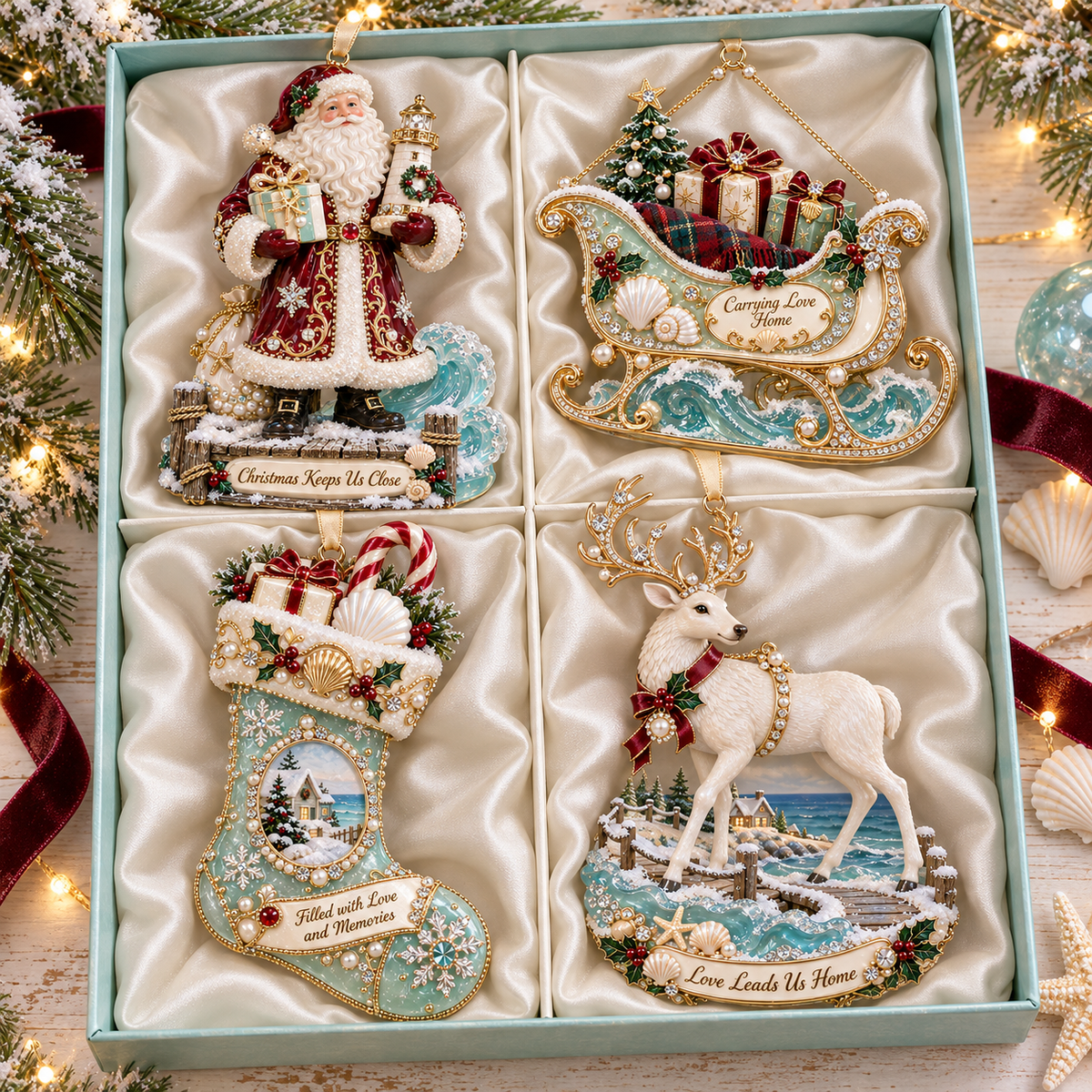 Coastal Christmas Magic Christmas tree ornaments