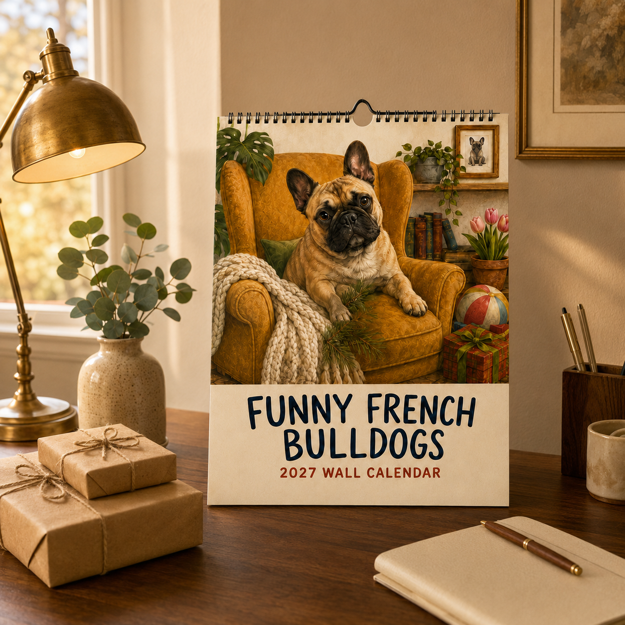 πΎ Funny French Bulldogs 2027 Wall Calendar β 12 Months of Charming Frenchie Moments