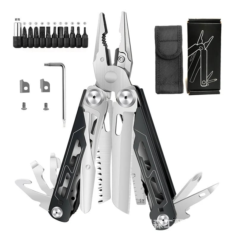 ๐๐ ๐๏ธ 16-in-1 Camping Multi-Tool with Full-Size Scissors & Carrying Pouch
