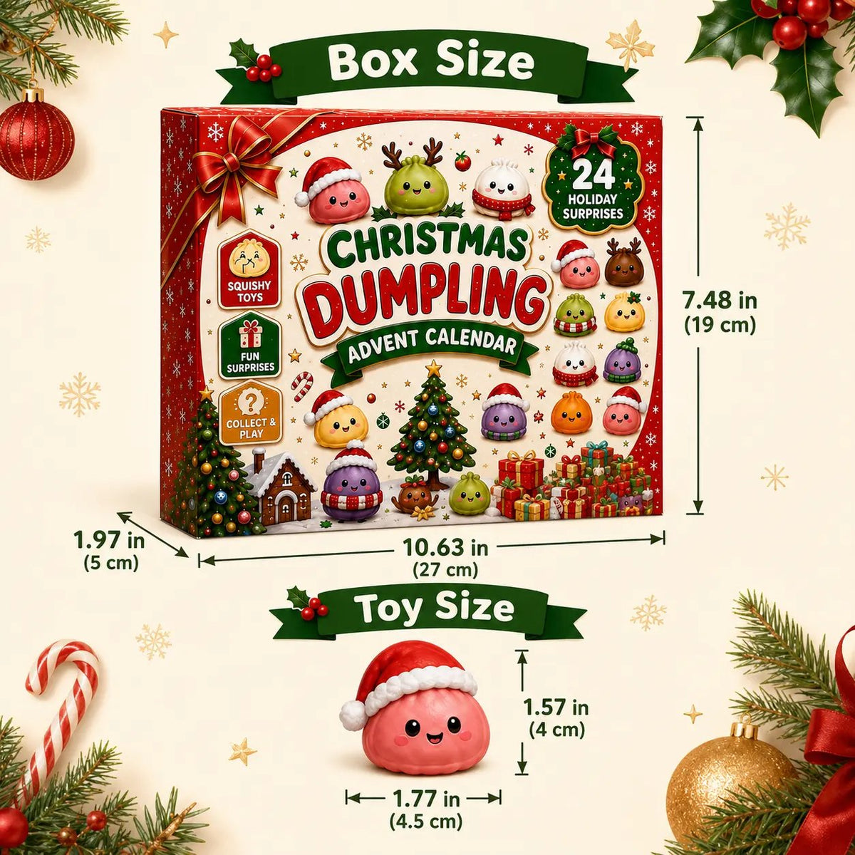 π
CHRISTMAS SPECIAL | 24 Days of Mini Squishies β Cute 2026 Advent Calendar with Daily Dumpling Surprises