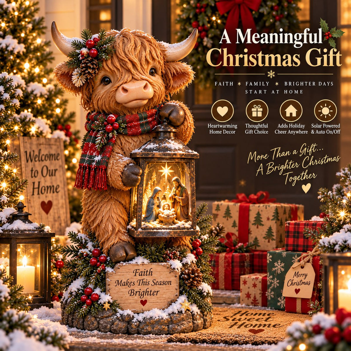 Highland Cow Nativity Lantern™